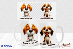 Coffee Dog Mug sublimation Funny mug quote American foxhound Product Image 1