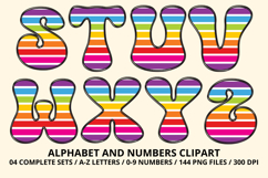 Rainbow Colors Alphabet PNG - Letters and Numbers Clipart Product Image 4