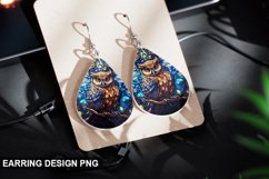 Stained Glass Owl Earring Design Product Image 1
