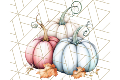Fall Pumpkin Clipart PNG, Autumn Pumpkins, Jewel Tones Png Product Image 5