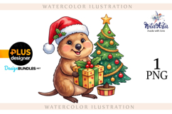 Christmas Quokka: Watercolor Holiday Magic Product Image 1