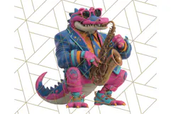 Forgotten 80s Cartoon Clipart PNG, Retro Animal Heroes Product Image 5