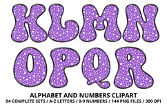 Polka Dots Alphabet Letters &amp; Numbers Clipart PNG 300DPI Product Image 3