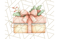 Vintage Christmas Ornaments and Presents PNG Holiday Clipart Product Image 5