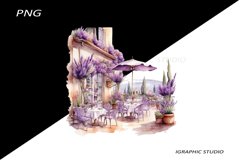 Watercolor Lavender Cafe Clipart Product Image 1