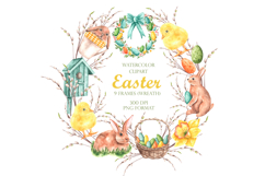 Happy Easter watercolor set. Easter traditions. Product Image 13