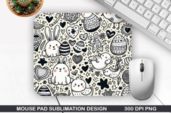 Mouse Pad Sublimation, Easter Bunny Mouse Pad PNG Design Product Image 1