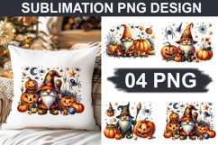 Halloween Gnome - Pillow Sublimation PNG Design Product Image 1