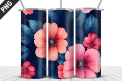 Flowers Tumbler Wrap | Sublimation Design | Tumble PNG Product Image 3