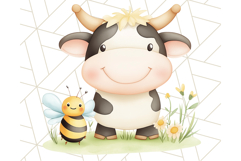 Cute Animal Friends Clipart PNG, Whimsical Spring Animal Duo Product Image 5