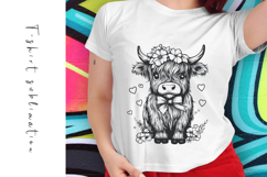 Highland Cow SVG Design for T-Shirts and Mugs Product Image 1