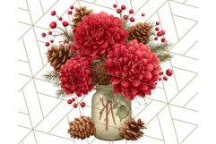 Fall Mason Jar Flowers PNG Clipart Product Image 5