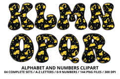 Construction Alphabet Letters &amp; Numbers Clipart PNG 300DPI Product Image 3