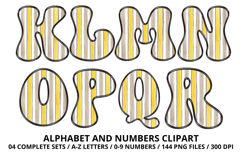 Construction Alphabet Letters &amp; Numbers Clipart PNG 300DPI Product Image 3