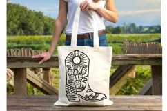 Cowboy boot cut file svg, png Cactuses floral decor cricut Product Image 5