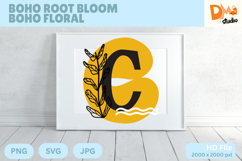 Boho Root Bloom Boho Floral Monogram Product Image 1