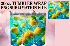 Cheerful evenings 20oz tumbler wrap, 3D Fruits Product Image 1