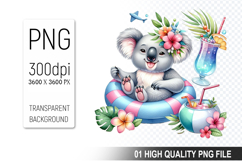 Summer Animals Clipart PNG Bundle, Tropical Summer Animals Product Image 10