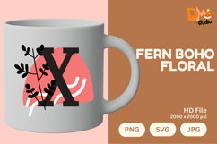Fern Boho Floral Monogram Product Image 1