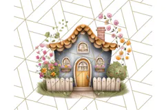 Whimsical Cottagecore Cottage PNG Clipart, Fairy House Png Product Image 5