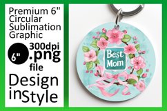 Sublimation Circle Keychain for Mother's Day Product Image 1