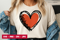 Orange Gradient Heart Sketch SVG PNG Product Image 1
