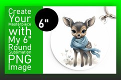Festive Forest Animals Circular Sublimation Design Product Image 1
