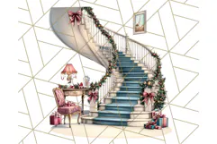 Vintage Glamorous Christmas Party Clipart PNG, Holiday Png Product Image 5