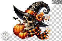 Halloween Skull Sublimation - Clipart PNG Design Product Image 1
