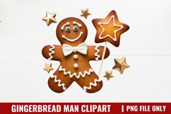 Gingerbread Man Clipart PNG Product Image 1