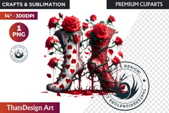 Halloween Character Boots - Spooky Gothic Clipart PNG Product Image 1