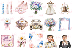 Retro Wedding Day Clipart 38 Product Image 4