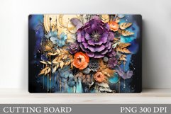 Flowers Cutting Board. Floral Cutting Board Design Product Image 1