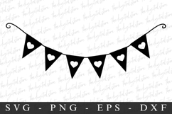 Hearts Banner SVG | SVG Cut files | Cricut Product Image 1