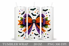 Halloween Bow Tumbler Design. Halloween Sublimation Product Image 1