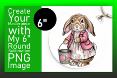 Sublimation Round Design - Dog with American Flag Car Coaste Product Image 1