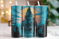 Halloween Castle Tumbler Wrap | Sublimation | Tumblers Product Image 1