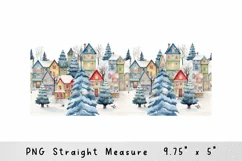 Christmas 16 oz tumbler wrap Winter Sublimation Design Product Image 2