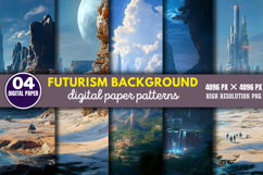 Futurism Background Digital Paper PNG Product Image 1