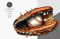 Sport clipart, Baseball glove clipart, Baseball Product Image 1
