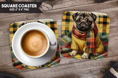 Cute Dogs Square Coaster PNG Bundle, Pet Coaster Design Product Image 6