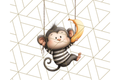 Cute Animals in Jail Clipart PNG, Funny Prisoner Critters Product Image 5