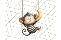 Cute Animals in Jail Clipart PNG, Funny Prisoner Critters Product Image 5