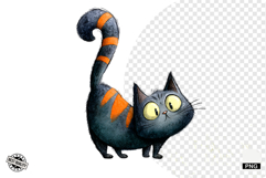 Halloween Black Cat Clipart Product Image 1