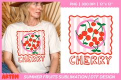 Cherry Sublimation | Summer Tropical Fruit DTF Print Product Image 1