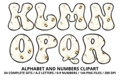 Honey bee Alphabet png clipart, honey bee letters doodle Product Image 3