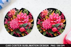 Bouquet Flowers - Coaster Sublimation Design Product Image 1