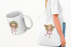 Summer Whimsical Girl Clipart Product Image 3