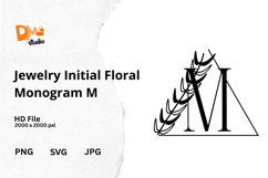 Jewelry Initial Floral Monogram Product Image 1