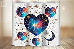 Celestial Love Tumbler Sublimation, 20 oz Tumbler Wrap Product Image 5